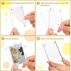 Support de réfrigérateur personnalisé en acrylique transparent robuste pour Fujifilm Instax Mini, étanche, durable, Art Déco, pour la remise des diplômes et les événements. - Product Image 4
