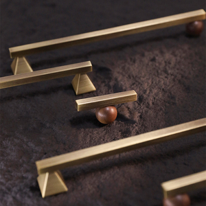 Rắn brass kéo xử lý Đồng cổ chải tủ xử lý đồng đồ nội thất xử lý cho trang trí nội thất - Product Image 2