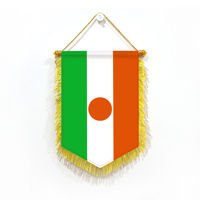 Mini drapeaux de voiture 20x30cm, drapeaux du Niger, accessoires de décoration murale, petits ornements à suspendre
