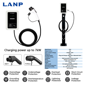 <span class=keywords><strong>Cargador</strong></span> <span class=keywords><strong>para</strong></span> Vehículos Eléctricos de 7KW, 32A, Monofásico, GB/T <span class=keywords><strong>TIPO</strong></span> 2, Estación de Carga Inteligente de CA Montada en Pared, Cable de 4m <span class=keywords><strong>para</strong></span> Uso Doméstico - Product Image 2