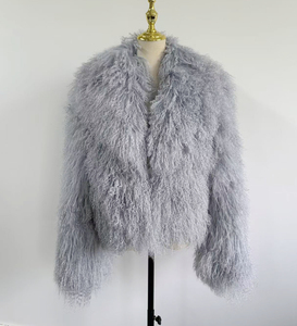 Новинка: винтажная куртка из натурального меха ламбы (Монголия) - Product Image 3