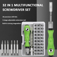 Juego de destornilladores multifuncionales 32 en 1 con 30 piezas de brocas de destornillador magnético Phillips Mini herramienta de reparación para teléfono reloj PC