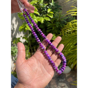 Collar de cuentas de sugilita de 7-14 mm, longitud 21 cm, joyería de piedras preciosas moradas, precio al por mayor, fabricación de joyas, suministros para manualidades de joyería - Product Image 6