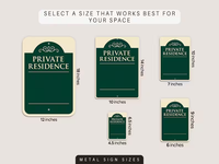 Panneau de signalisation pour résidence privée, signalétique immobilière, métal, panneaux personnalisés, résistant aux intempéries, allée et route privée