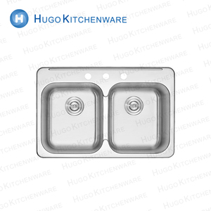 Évier <span class=keywords><strong>de</strong></span> cuisine allemand commercial personnalisé du fabricant, double cuvette <span class=keywords><strong>de</strong></span> grande taille en matériau SUS304 pour usage domestique - Product Image 3