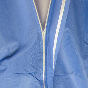 Salopette de sécurité bleue Non tissée, vêtement de travail Anti-poussière SMS 50gsm <span class=keywords><strong>combinaison</strong></span> antistatique combinaisons de protection pour l'élimination de <span class=keywords><strong>amiante</strong></span> - Product Image 4