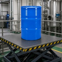 Fût métallique bleu robuste de 55 gallons pour le transport de produits chimiques, le stockage de carburant industriel, barils en acier avec trou de bouchon scellé