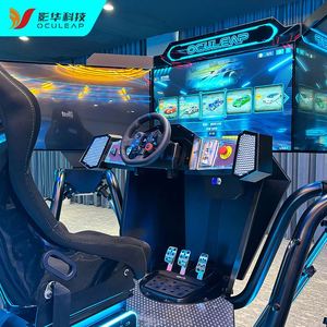 Fabricant de simulateurs de conduite de voitures de course VR à six axes et trois écrans avec capteurs somatosensoriels pour jeux de compétition - Product Image 3