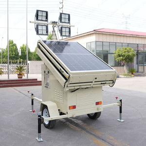 Tour d'<span class=keywords><strong>éclairage</strong></span> solaire LED avec panneau solaire pliable monté sur remorque, mât télescopique hors réseau pour <span class=keywords><strong>chantier</strong></span> extérieur - Product Image 4