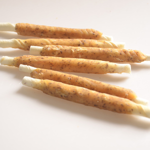 ขนมสำหรับสุนัขทำจากข้าวไก่อาหารทะเลแผ่นห่อด้วยไม้แรไวด์ลวก - Product Image 4