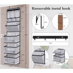 Hot Sale Foldable 4-Tier Wall Mount <b>Shelf</b> Clear Window Hanging Pocket Organizer Hanging Door Organizers <b>Hooks</b> Wall Organisation - Product Image 5