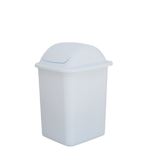 Recycling Storage <b>Bucket</b> 18 Lt White PP <b>with</b> <b>Lids</b> Flip <b>Lid</b> for Home Office Use - Product Image 1