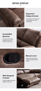 طقم كنب استرخاء قماشي يدوي بتصميم حديث لغرفة المعيشة من MANWAH CHEERS موديل 321 عالي الجودة يتضمن كنبة استرخاء وكنبة استرخاء ثنائية وكرسي استرخاء - Product Image 4