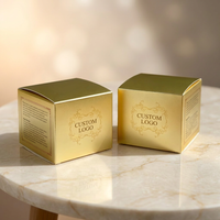Boîte en papier cosmétique avec logo personnalisé en feuille d'or, boîte de luxe pour crème, vente en gros, emballage cadeau pour crème pour le visage, soins de la peau