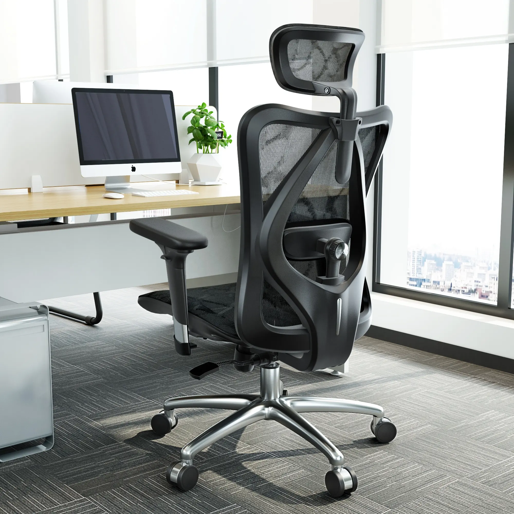 Sihoo M57 all mesh office chair design conference ergonometric design high back ergonom argonic ergonimic manager mesh ergonomic