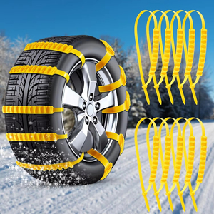 Chaînes à neige pour pneus de voiture, réutilisables, antidérapantes, chaînes à câbles anti-boue - Product Image 2