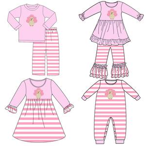 2022 Cotton Pumpkin Fall Long Sleeve Winter Dresses Two Piece <b>Stripper</b> <b>Outfits</b> Set Girls Clothing Sets Halloween - Product Image 2