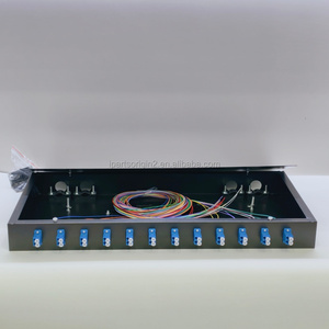 Panel de Conexión de Fibra Óptica Dúplex LC/UPC de 12 Puertos y 24 Núcleos, 1U 19'', Montaje en Rack Estándar, Caja de Distribución de Fibra para Centro de Datos, Precio de Fábrica - Product Image 5