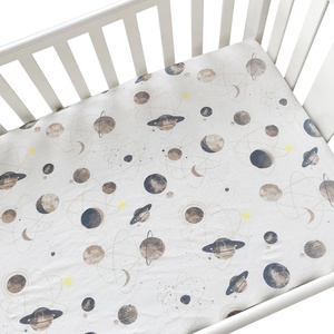 Venta al por mayor, personalizado, 100%, algodón, transpirable, muselina, cama <span class=keywords><strong>para</strong></span> bebé, <span class=keywords><strong>cuna</strong></span> ajustada, sábana <span class=keywords><strong>para</strong></span> <span class=keywords><strong>cuna</strong></span> - Product Image 3