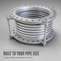 Compensateur axial à soufflet à bride en acier inoxydable pour travaux de canalisation de traitement de l'eau