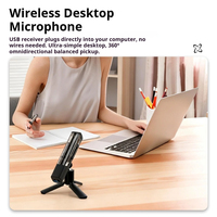 Microfono Lavalier Wireless Type-C per Creatori di Contenuti, Vlog e Podcast, Mini Microfono a Clip con Cancellazione del Rumore AI, Portatile