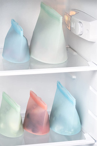 Ensemble de sacs de conservation alimentaire en silicone réutilisables, transparents, étanches, sans BPA, de qualité congélateur, portables pour les voyages - Product Image 3