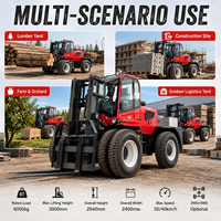 Forklift Medan Berat China 4x4 Diesel Off-road Harga Forklift Penggerak 4 Roda Penggunaan Luar Ruangan Portabel 6 Ton Forklift Medan Baru