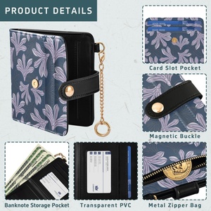 Hawaii Naupaka Flower Small <b>Rfid</b> Blocking Ladies Keychain <b>Wallet</b> Leather Zipper Card Case Credit Card Holder <b>Wallets</b> for Women - Product Image 5