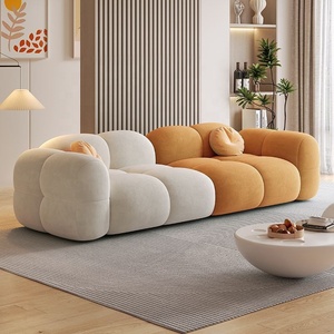 Bộ ghế sofa hiện đại đa năng bằng nhung, có đệm mút, kiểu thẳng, nhiều kích thước và màu sắc để lựa chọn - Product Image 2