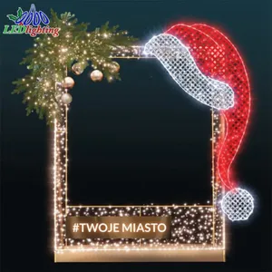 customized street crossing LED motif decorations lights outdoor decorative LED arch christmas light motifs