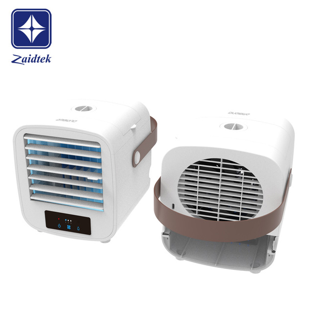 LED Mini air Cooler Desktop Mini Fan Portable Electric Hand Fan Water Tank 3-Speed for Home Office Hotel with CE ROHS Desk Fan