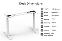 2AF2 Support électrique cadre de bureau moderne 100KG capacité de charge hauteur réglable ordinateur poste de travail pour table de mobilier de bureau