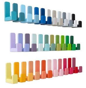 Crochet mural en <span class=keywords><strong>bois</strong></span> massif, support décoratif multicolore en <span class=keywords><strong>bois</strong></span> pour chapeaux, sacs, serviettes, vêtements, rangement domestique, ODM - Product Image 1