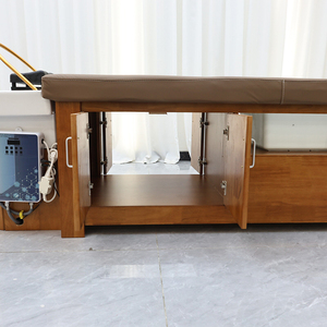 Mobilier de salon de haute qualité : Table de massage marron, Lit de spa pour le cuir chevelu, Fauteuil de lavage pour salon de coiffure, Fauteuil de pédicure avec <span class=keywords><strong>bac</strong></span> à pieds - Product Image 4