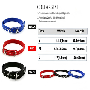In Stock <b>Dog</b> Collar Soft Leather Lined Polypropylene Foam Solid Pattern with Ribbon Decoration Non-Choking Wholesale - Product Image 2