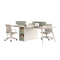Poste de travail de bureau individuel, bureau informatique moderne avec cloison de séparation, ensemble de mobilier de direction de luxe personnalisable