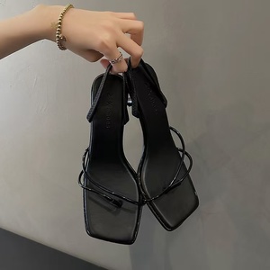 Moda estiva nuove scarpe basse fatte a mano aperte da donna sandali con tacco Verde vendita calda - Product Image 1