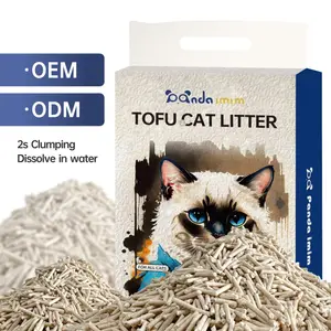 Litière pour chat tofu jetable de haute qualité 100% 6l fournisseur de litière pour chat tofu naturel