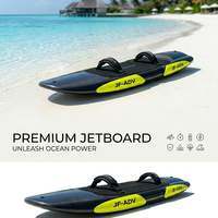 Jetboard double pour le surf, personnalisable en gros, avec garniture jaune néon, coque graphite, injection électronique de carburant, réservoir de grande capacité, vitesse 62 km/h