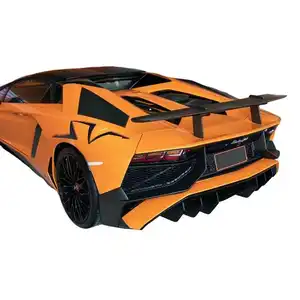 Lambor Aventador LP700 için yarım karbon Fiber tam vücut kiti/LP720 LP750SV ön tampon arka tampon Spoiler yükseltme