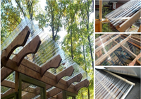 SINHAI Moderne Polycarbonate Ondulé Vague Conseil Durable PC Creux Feuille De Plastique pour Une Utilisation En Plein Air Toit Hôtels Parcs Entrepôts