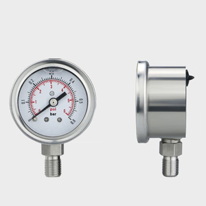 Haute qualité 304SS 316SS acier inoxydable glycérine remplissage <span class=keywords><strong>eau</strong></span> gaz hydraulique manomètre d'huile manomètre - Product Image 4