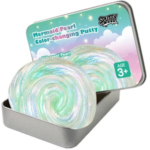 Boîte carrée en métal, <span class=keywords><strong>slime</strong></span> cristallin en silicone, <span class=keywords><strong>colle</strong></span> moussante, non toxique et non collante, 7 couleurs, à partir de 3 ans - Product Image 1