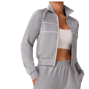 Chaqueta Deportiva para Mujer, al por Mayor, con Cierre Completo, Cuello Alto, Transpirable, Resistente al Viento, Ropa Deportiva para Gimnasio - Product Image 1