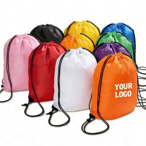 Sublimation String Nylon Waterproof Polyester Backpack Gym Sport Drawstring Bag With Logo - Product Image 1