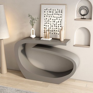 Tavolo Console Moderno Nordico di Alta Gamma per <span class=keywords><strong>Soggiorno</strong></span>, Scaffale Portaoggetti con Struttura in Ferro, Design Ecologico Molto Stretto, Stile Lussuoso - Product Image 3