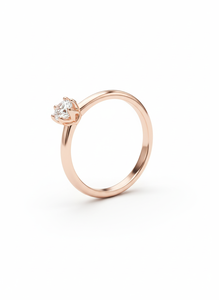 Classic Lab Grown Diamond <b>Solitaire</b> <b>Ring</b> 925 <b>Silver</b> / 10KT 14KT 18KT Rose Gold Elegant Minimal Design <b>Ring</b> - Product Image 4