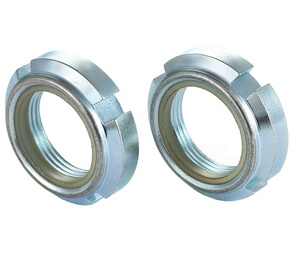 Tuerca <span class=keywords><strong>de</strong></span> Seguridad con Inserto <span class=keywords><strong>de</strong></span> Nylon GUK Tipo KM, KML o HM T para Usar con Arandela <span class=keywords><strong>de</strong></span> Seguridad Tipo MB Según DIN 5406 - Product Image 1