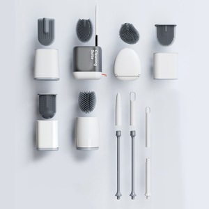 Brosse de toilette souple en PP, ensemble combiné, usage domestique, nettoyage multifonctionnel sans angles morts, conception brevetée personnalisée - Product Image 3