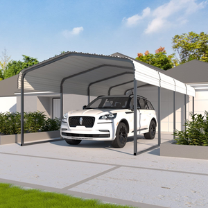 Abri de voiture et garage extérieur, cadre en acier galvanisé, toit en <span class=keywords><strong>métal</strong></span>, imperméable, durable, mobile, personnalisé, abri de stationnement pour <span class=keywords><strong>2</strong></span> <span class=keywords><strong>voitures</strong></span> - Product Image 4